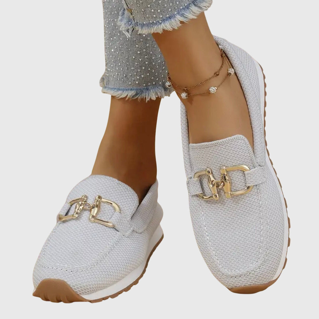 Mocasines Deportivos con Detalle Metálico para Mujer