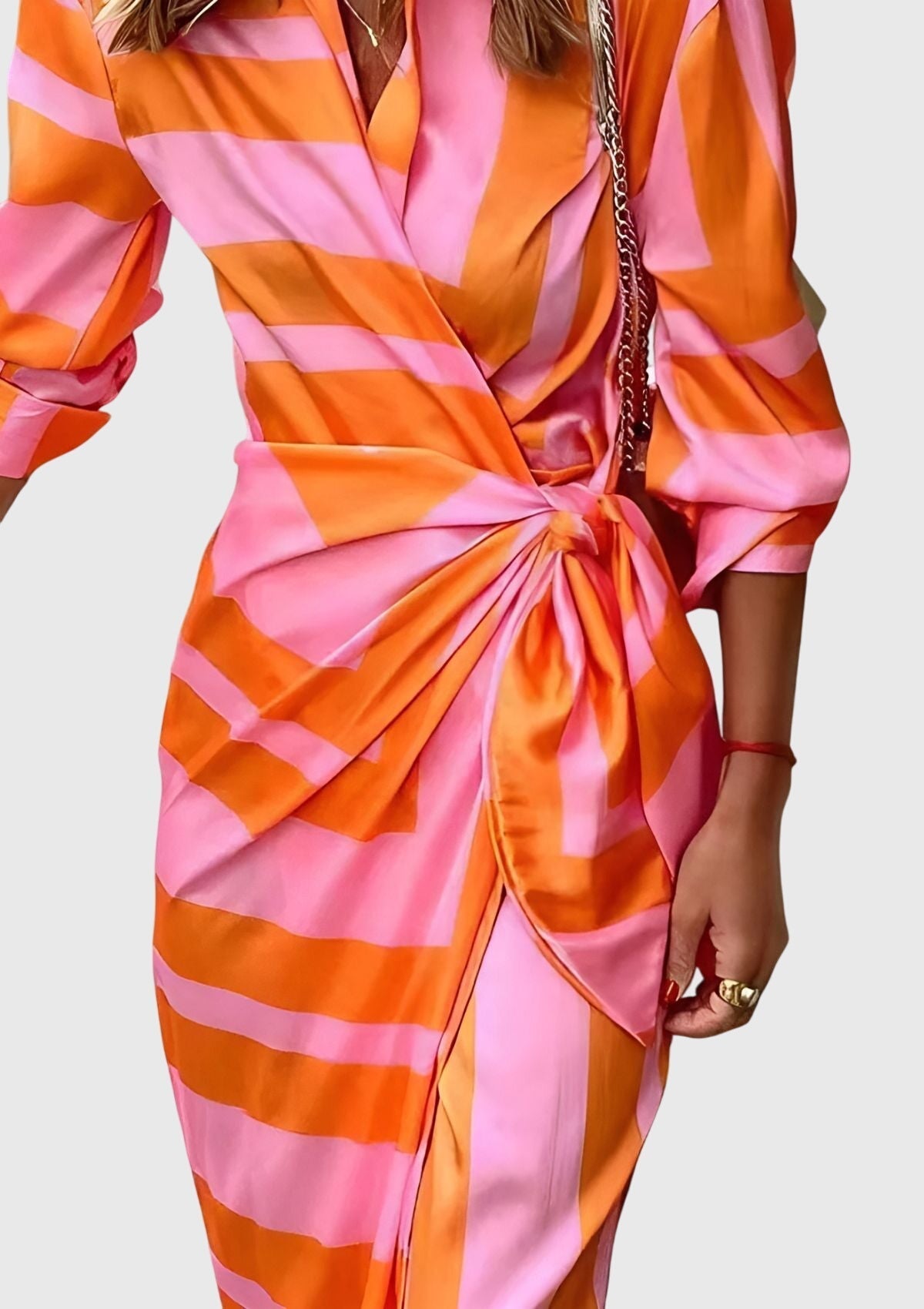 Vestido Largo a Rayas para Mujer