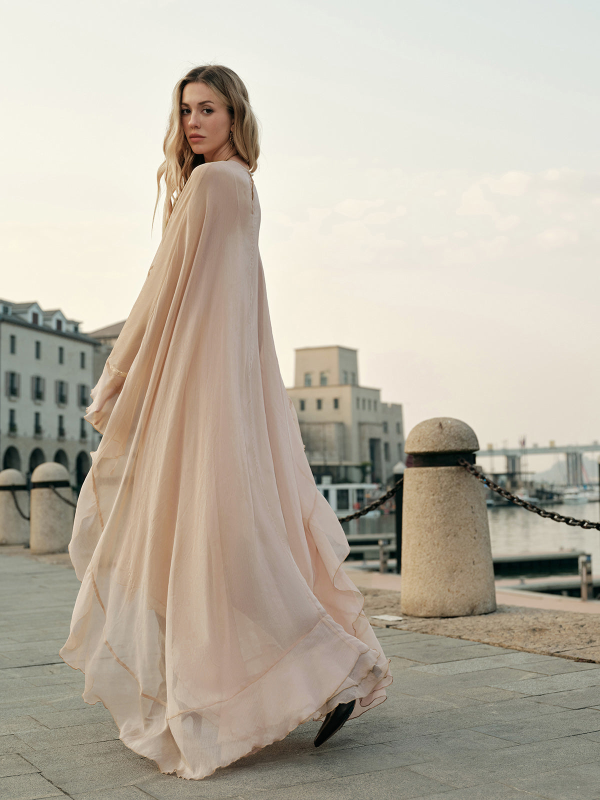 Layered Chiffon Dress for Women