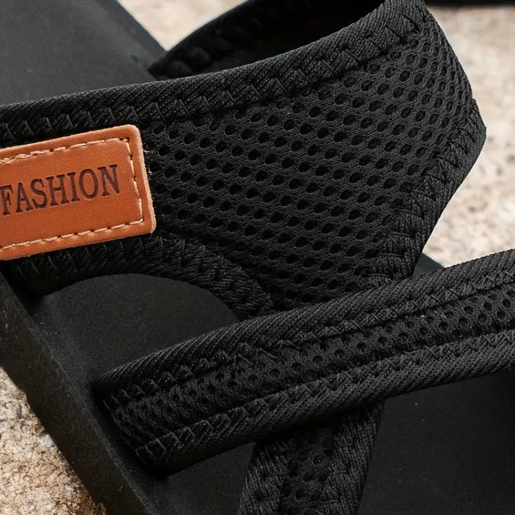 Sandalias Planas de Tela con Tiras Cruzadas para Mujer