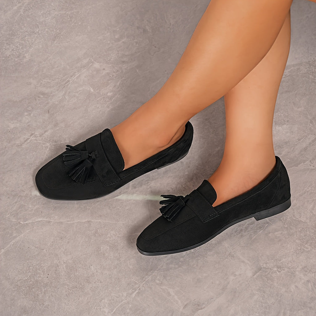Mocasines de Suela Baja con Borlas para Mujer