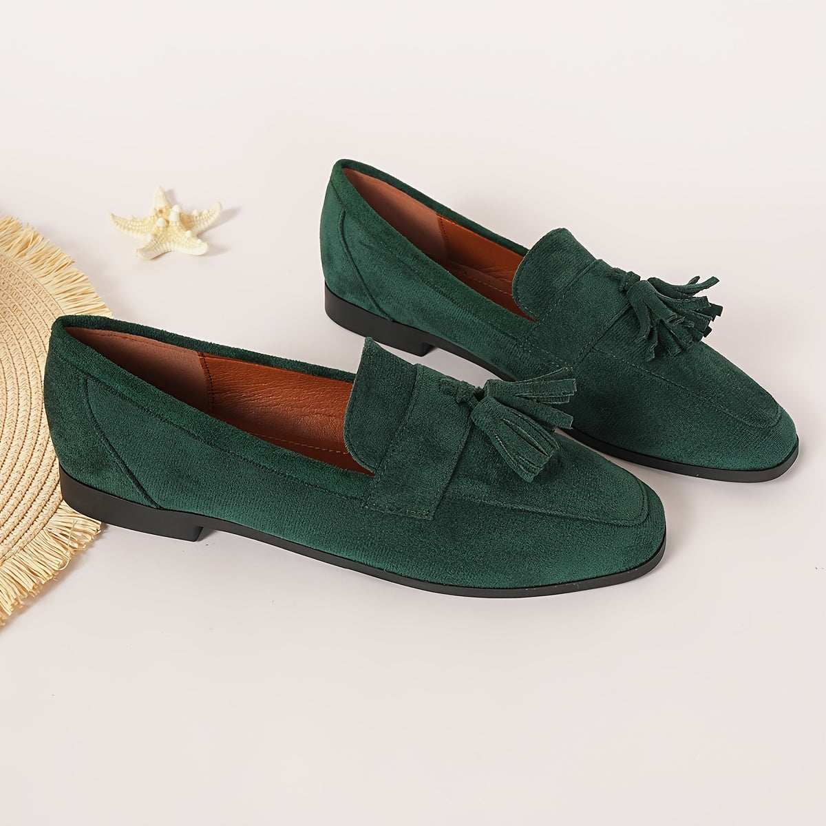 Mocasines de Suela Baja con Borlas para Mujer
