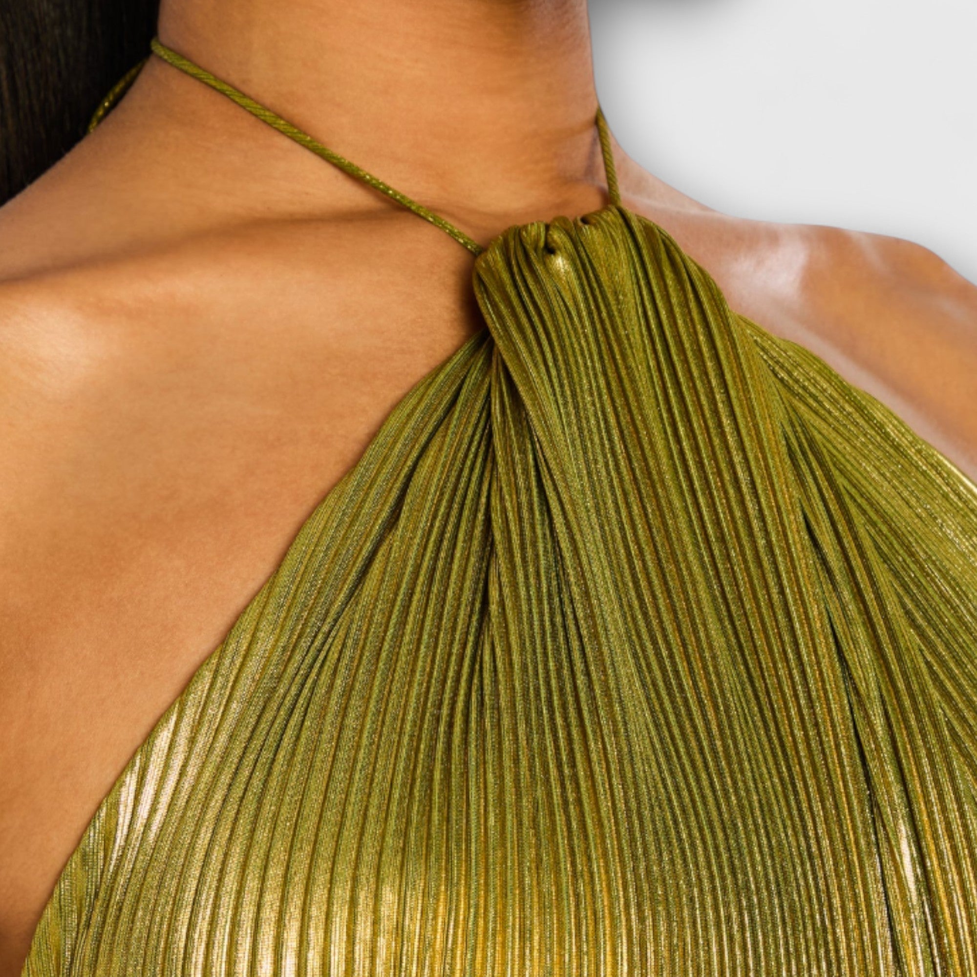 Vestido Largo Metálico de Noche para Mujer