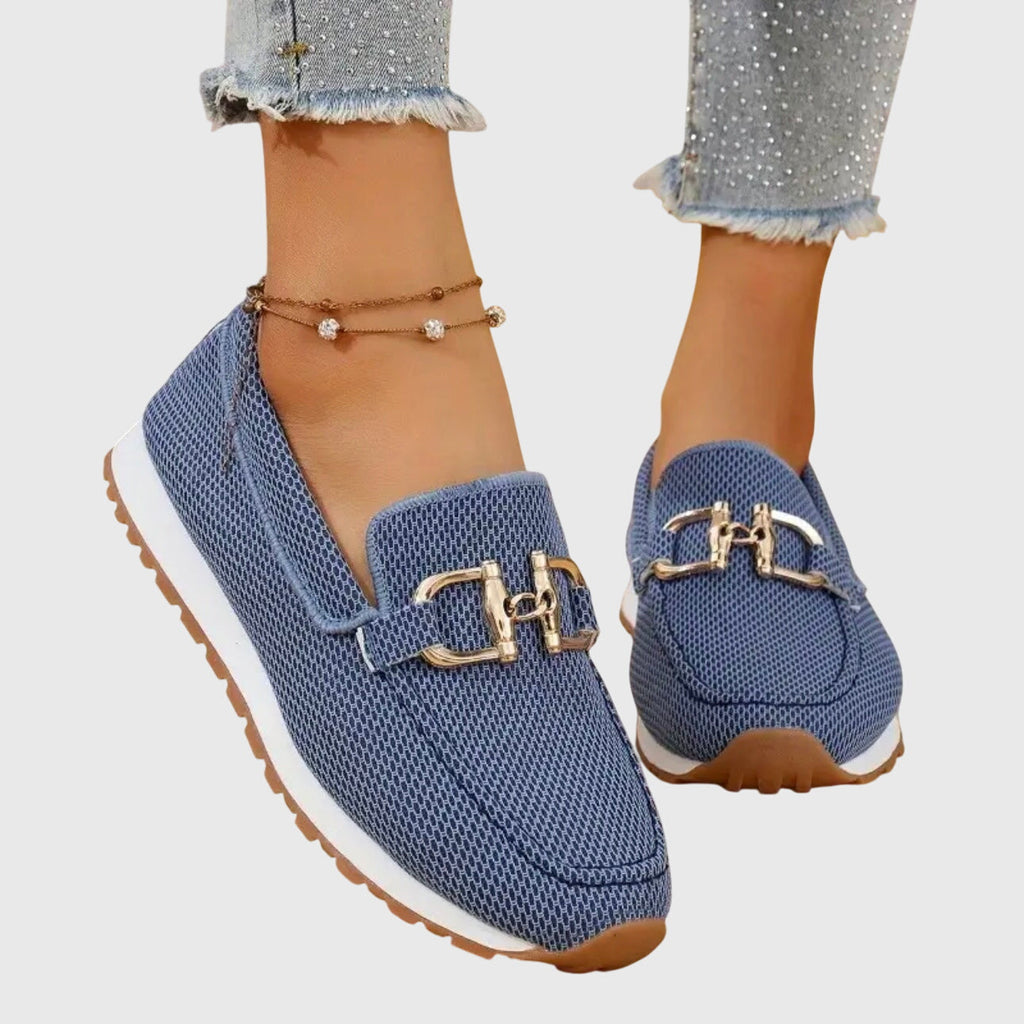 Mocasines Deportivos con Detalle Metálico para Mujer