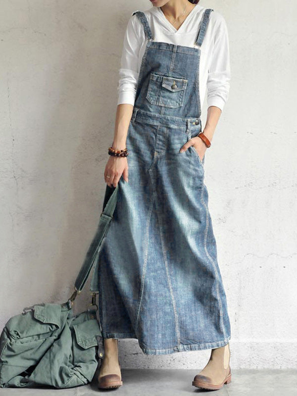 Mono Denim con Tirantes Ajustables para Mujer