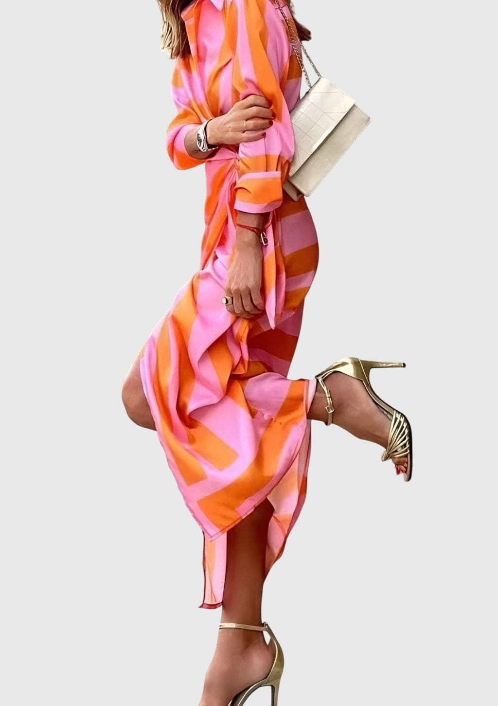 Vestido Largo a Rayas para Mujer