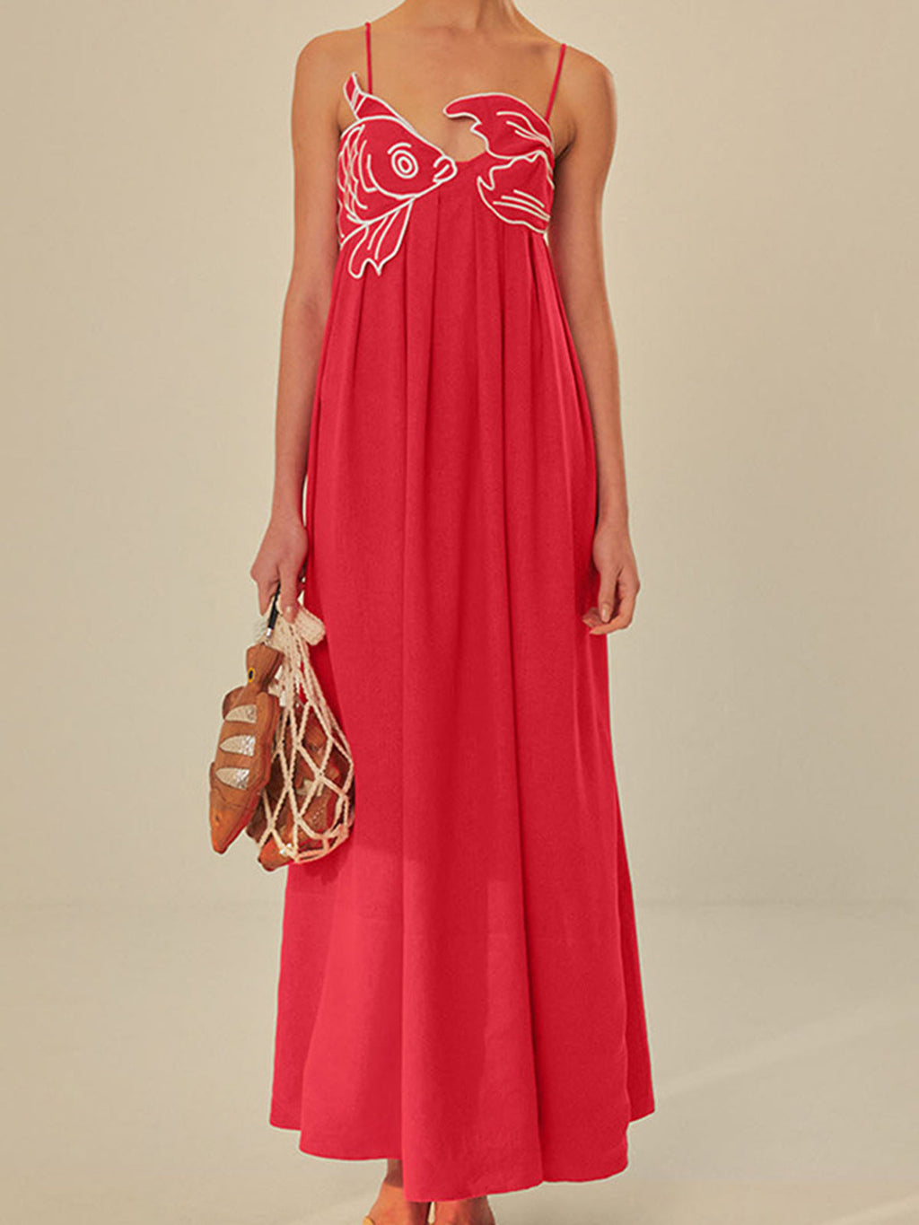 Spaghetti Strap Midi Dress for Women
