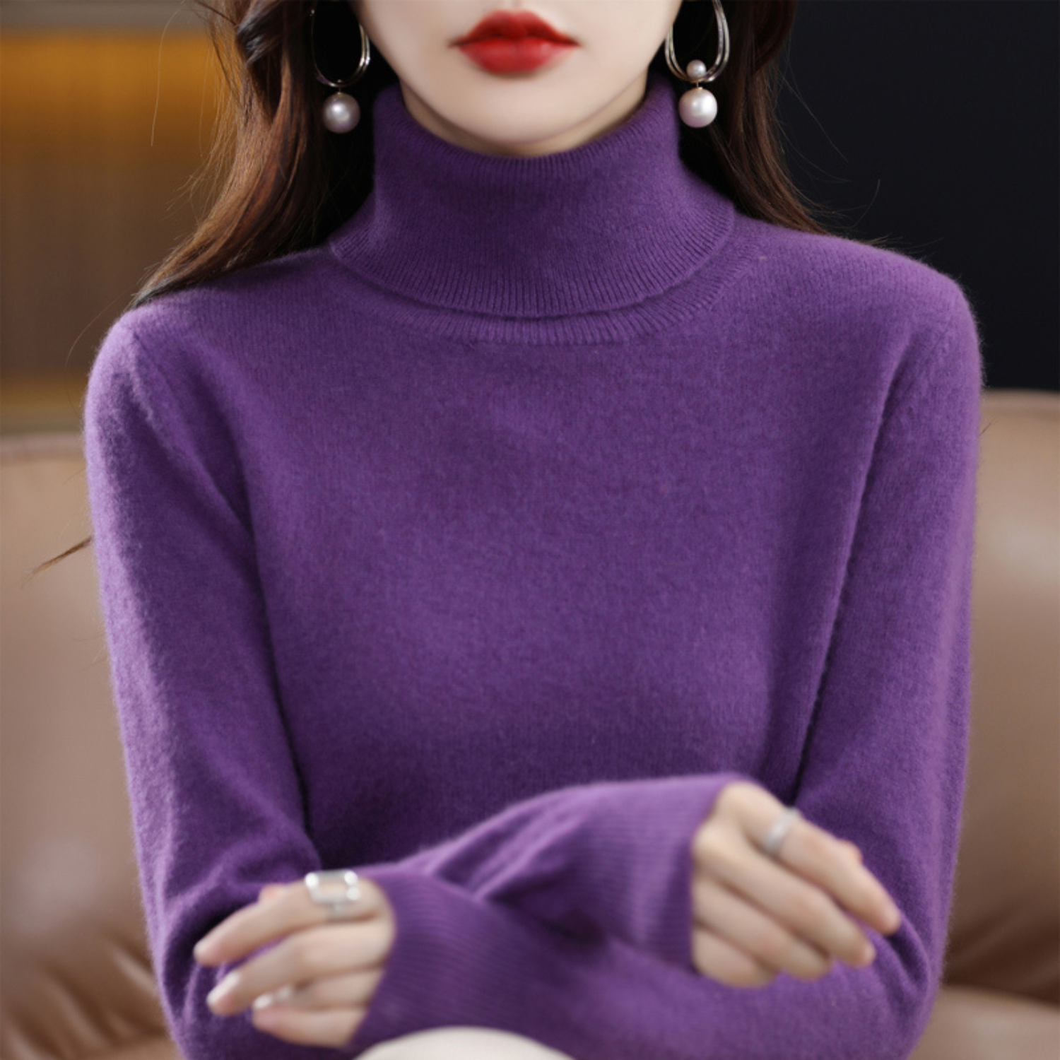 Mock Neck Sweater for Women