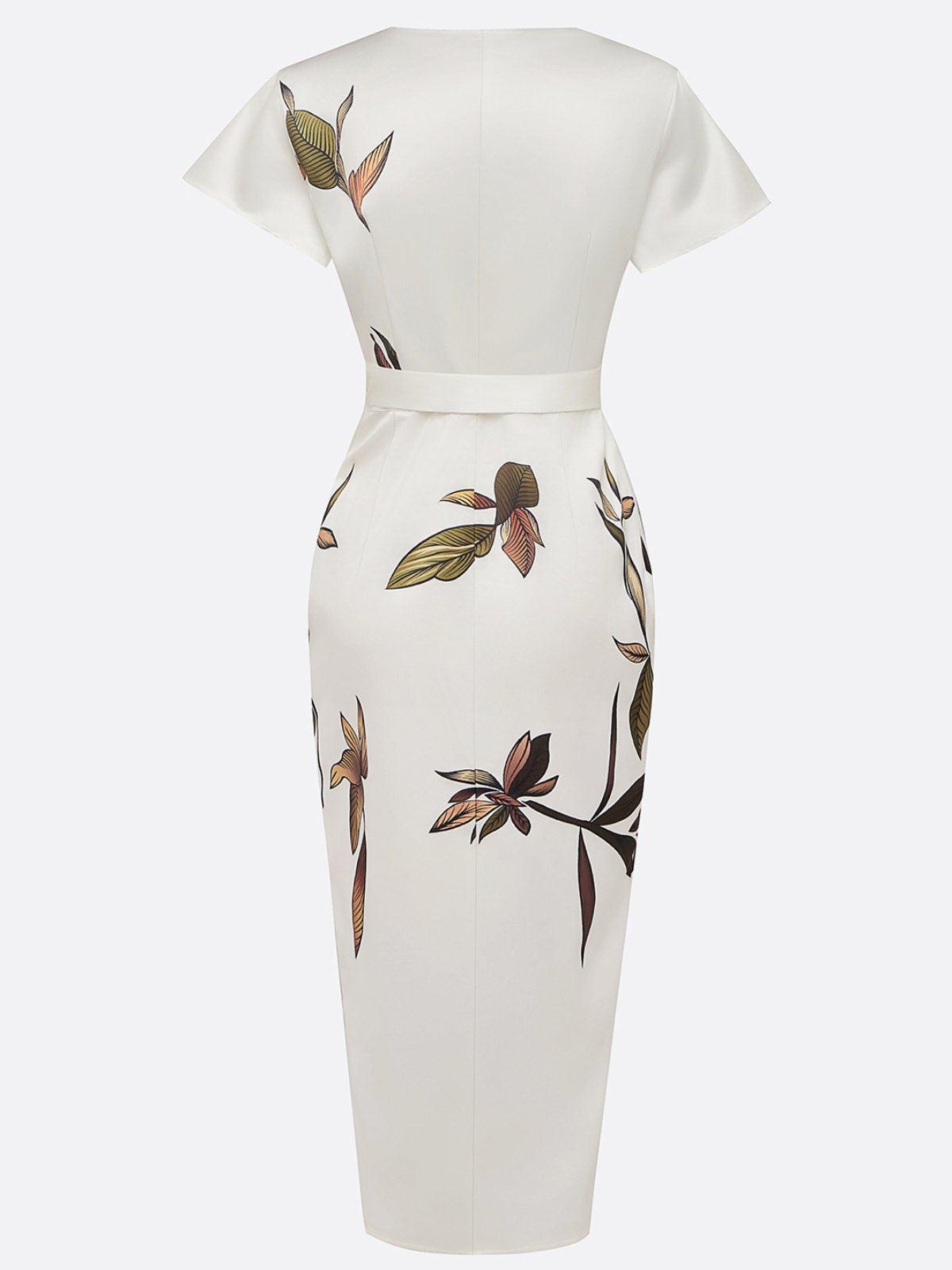 Vestido Cruzado Satinado para Mujeres