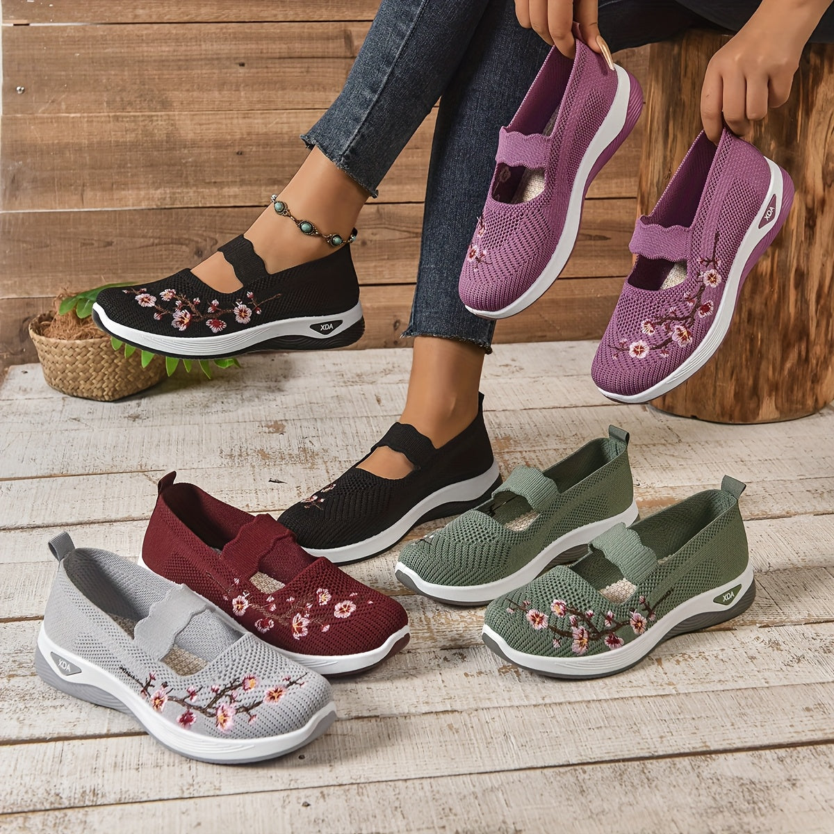 Zapatos cómodos de malla para mujer