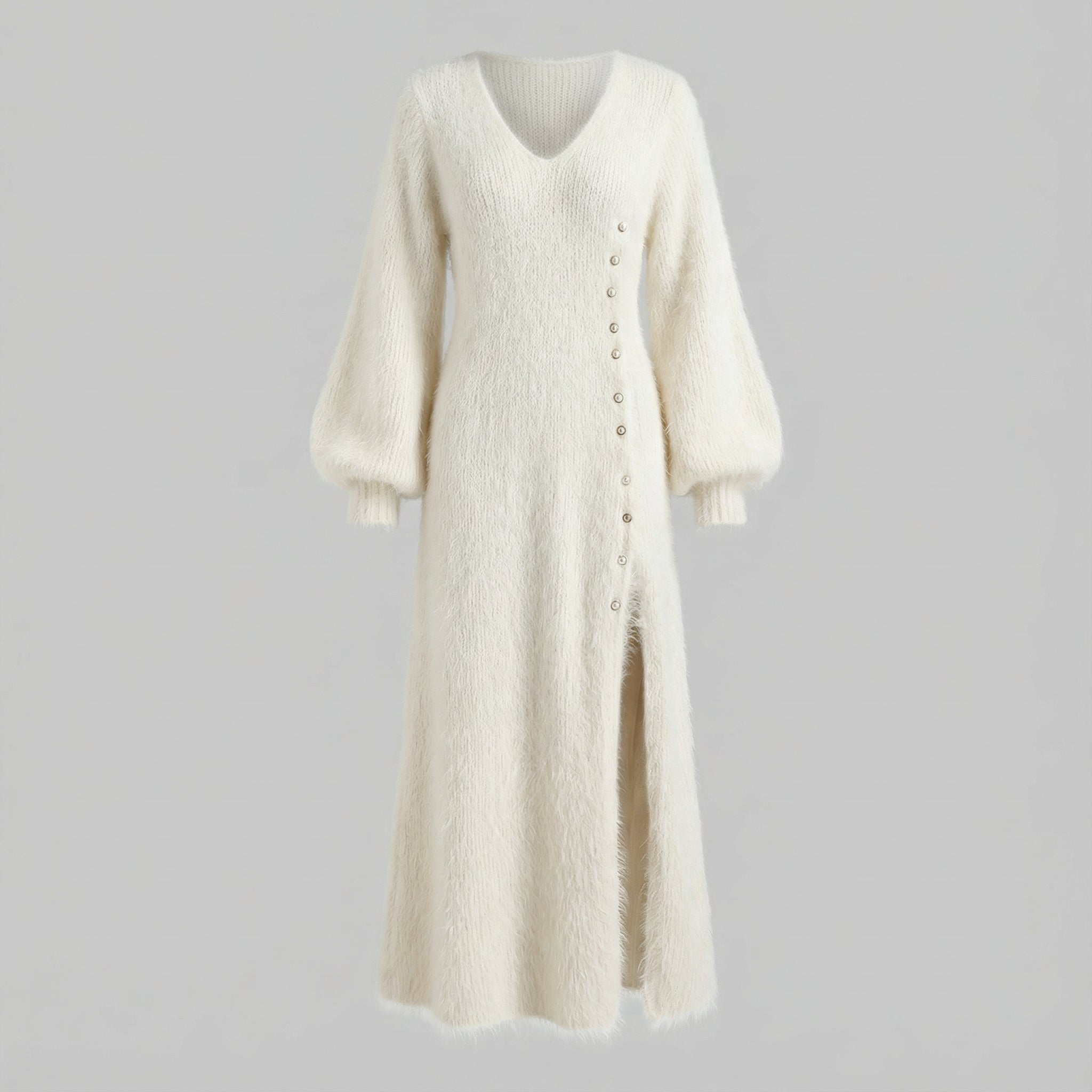 V Neck Maxi Sweater Dress for Women