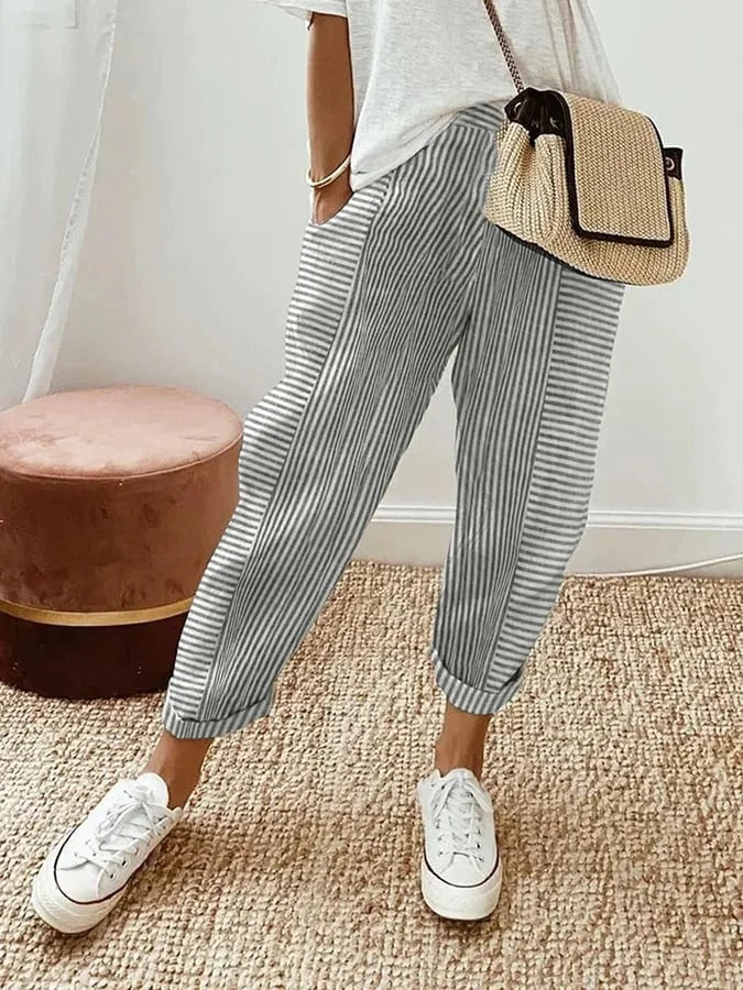 Pantalón Casual con Diseño de Splicing para Mujer