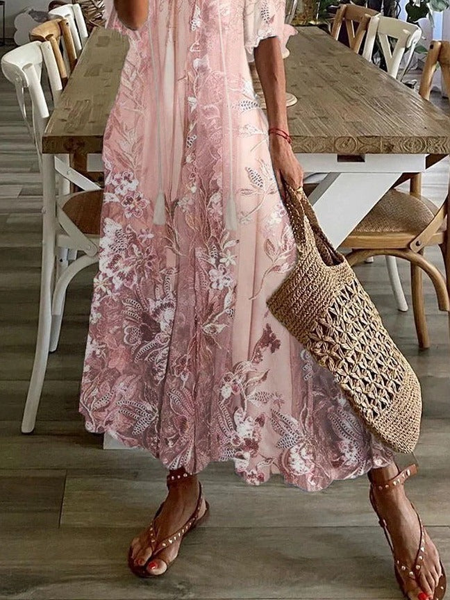 Floral Print Maxi Dress for Women