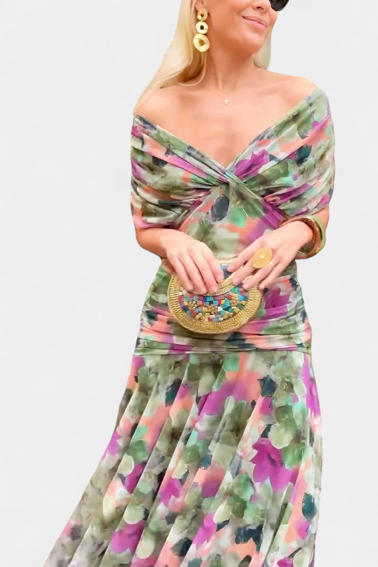 Vestido Largo Estampado Floral para Mujer