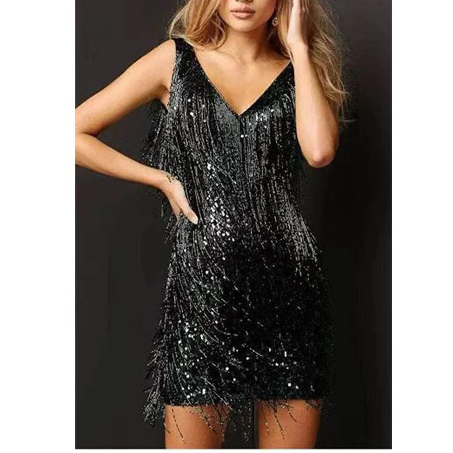 Cocktail Dress with Fringe for Women