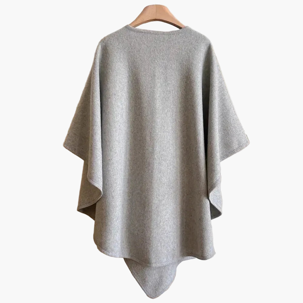 Poncho-Écharpe de Algodón para Mujer