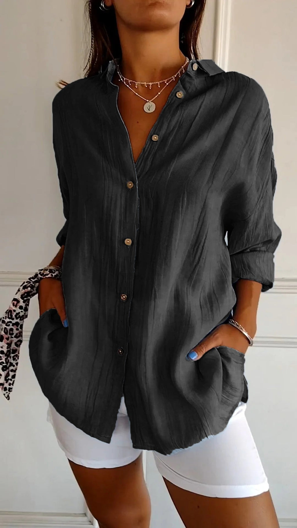 Long Sleeve Shirt with Pleat Detail for Women | Ideal for Autumn