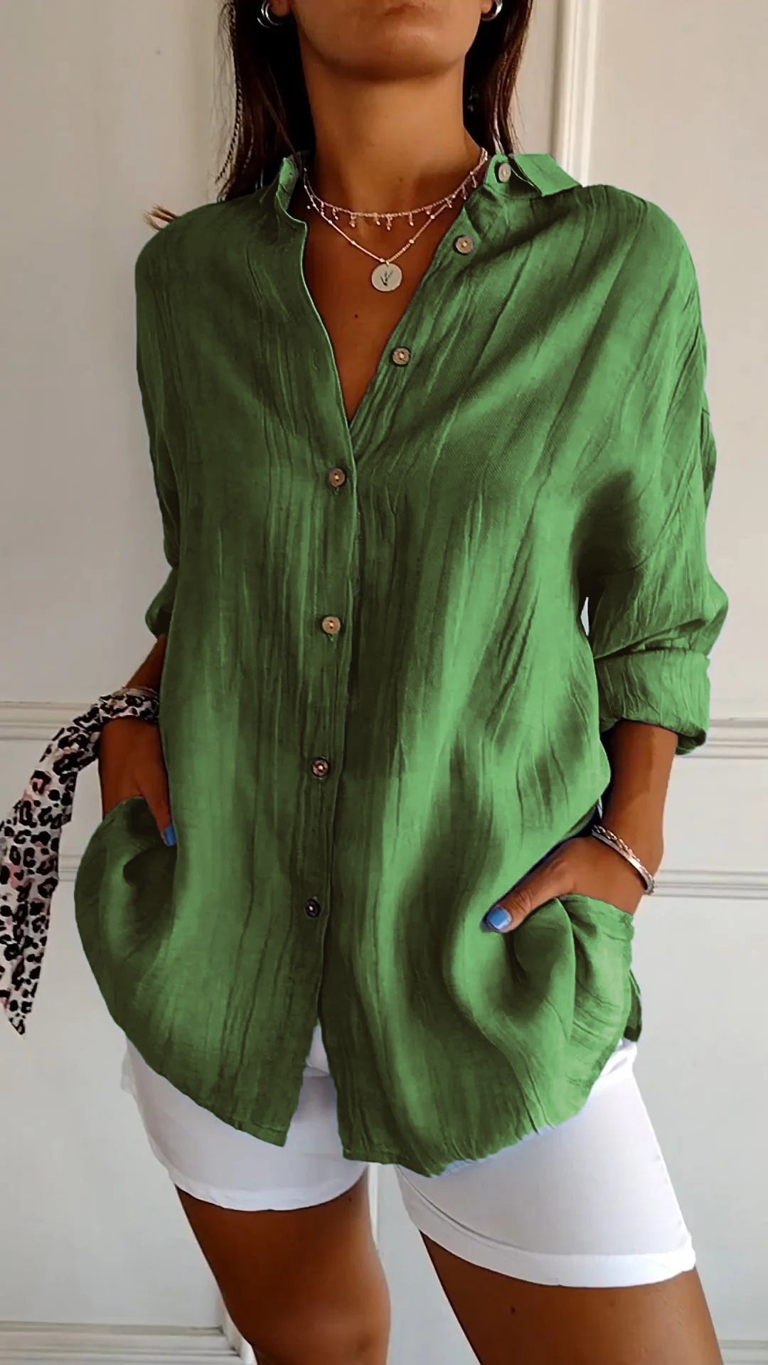 Long Sleeve Shirt with Pleat Detail for Women | Ideal for Autumn