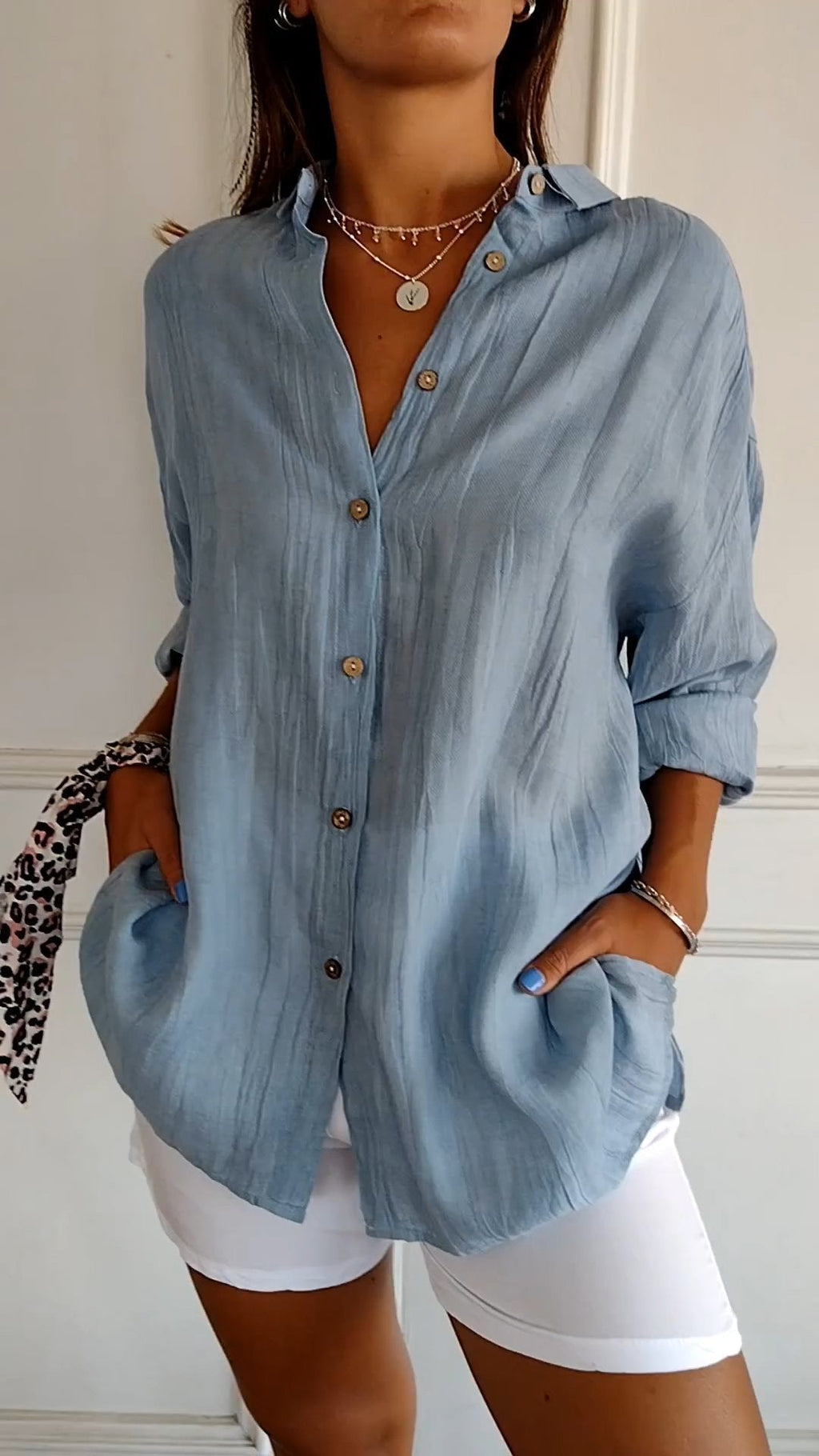 Long Sleeve Shirt with Pleat Detail for Women | Ideal for Autumn