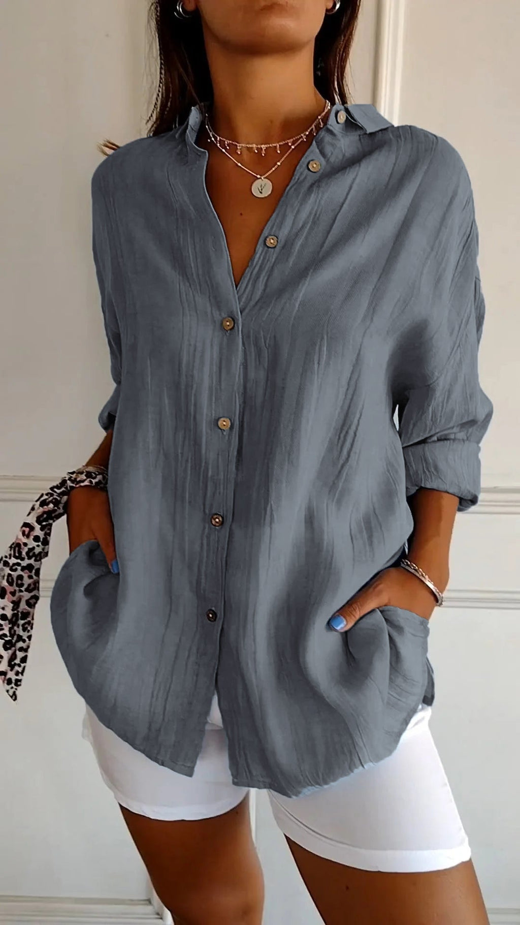 Long Sleeve Shirt with Pleat Detail for Women | Ideal for Autumn