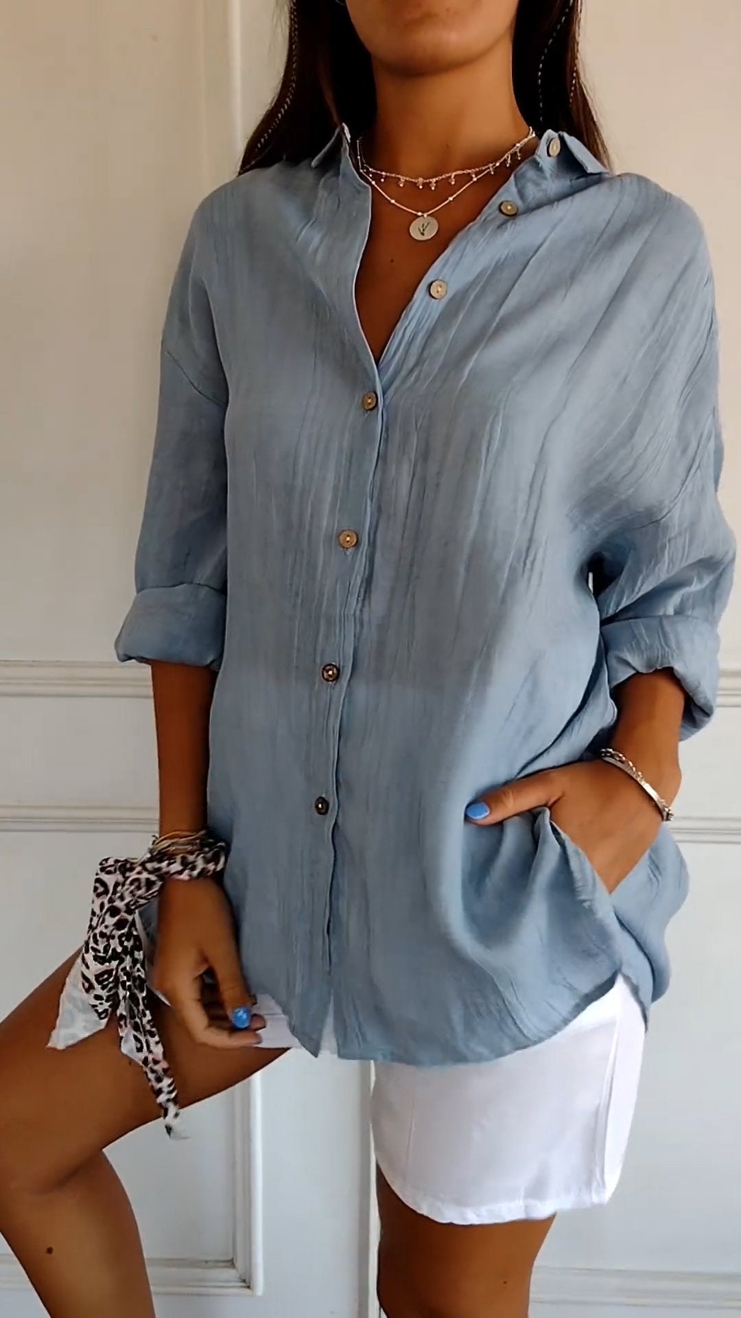 Long Sleeve Shirt with Pleat Detail for Women | Ideal for Autumn