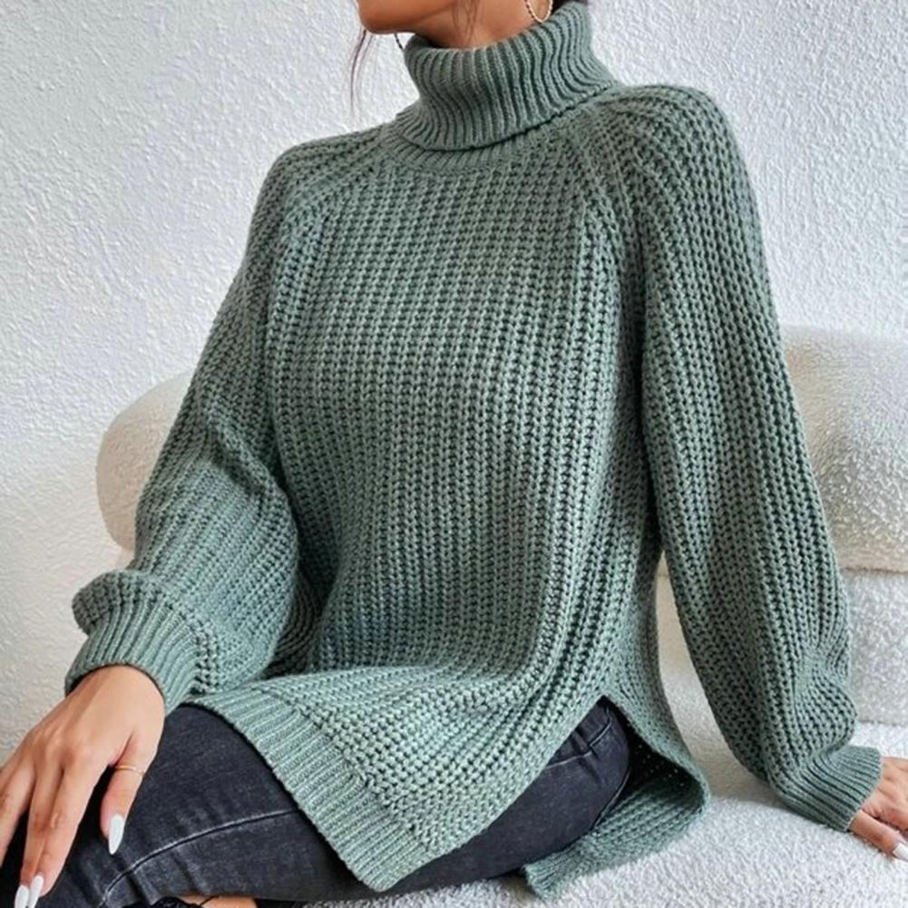 Turtleneck Knit Sweater for Women