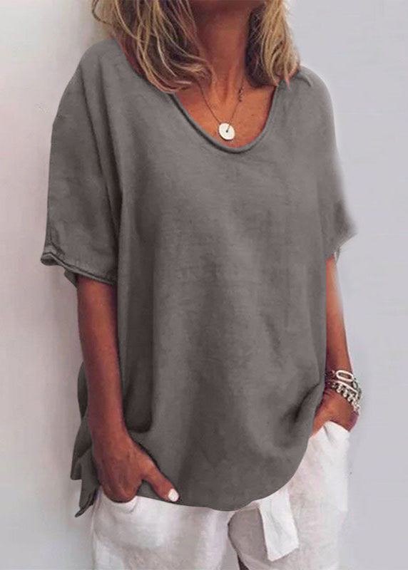 Loose Blouse with Digital Print and Short Sleeves for Women | Ideal for Everyday Wear