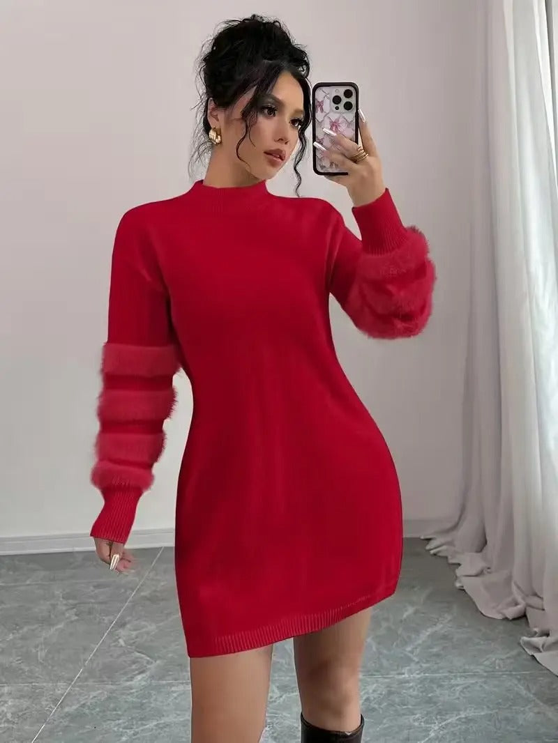 Vestido Corto de Punto para Mujer