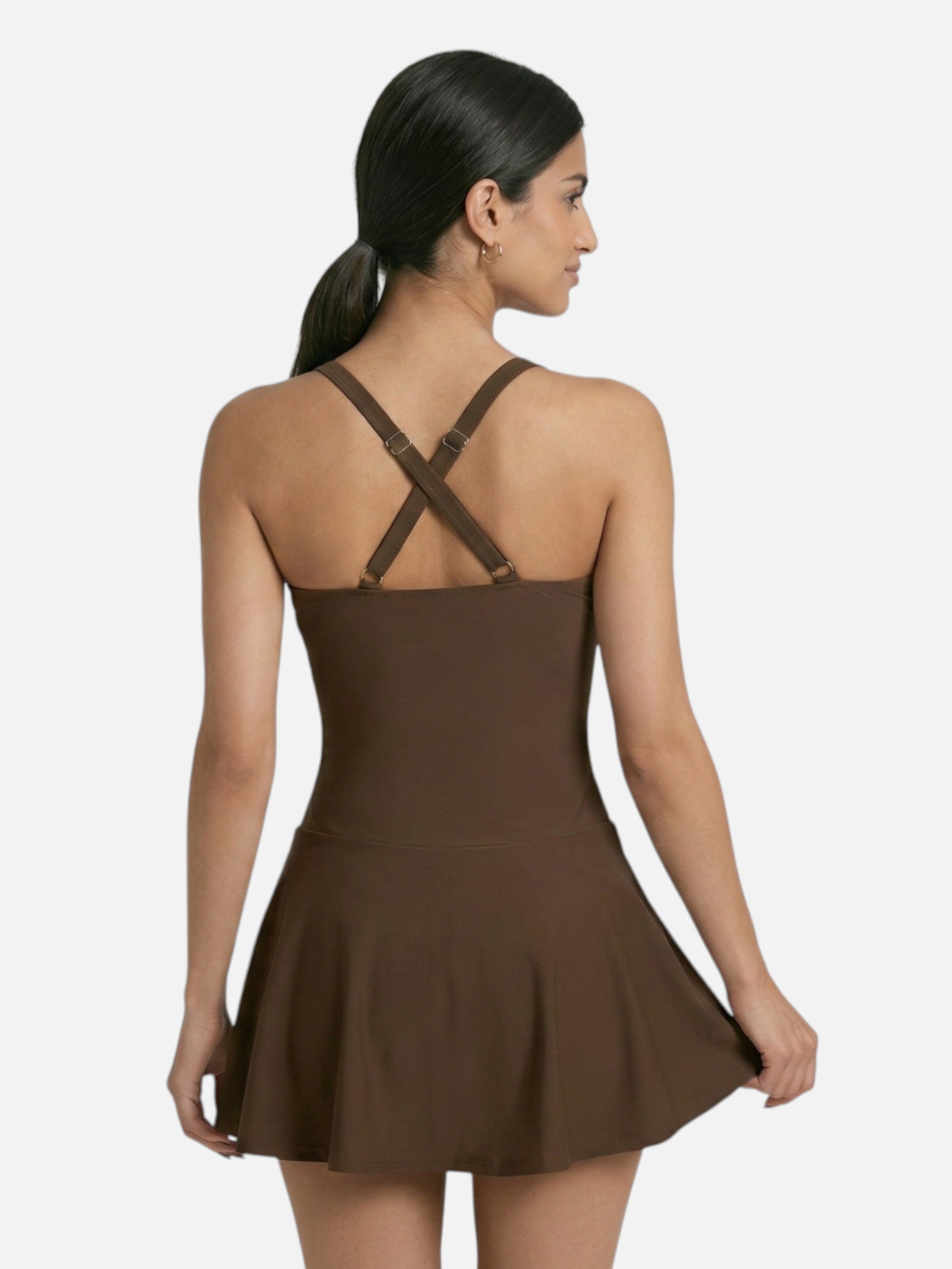 Traje de Baño Entero con Jupette para Mujer