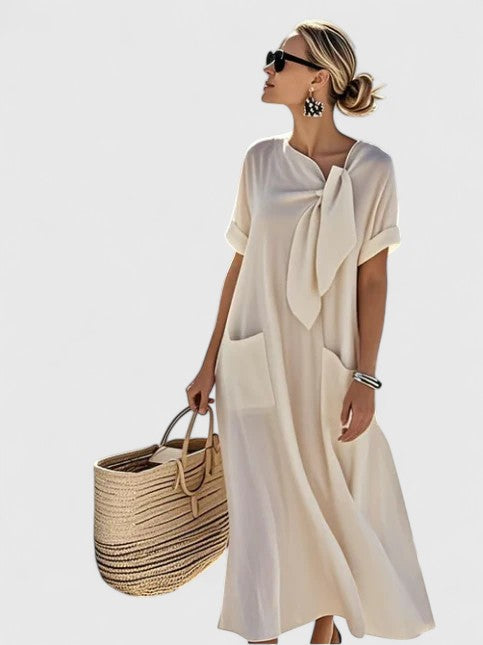 Vestido Elegante de Manga Corta para Mujer