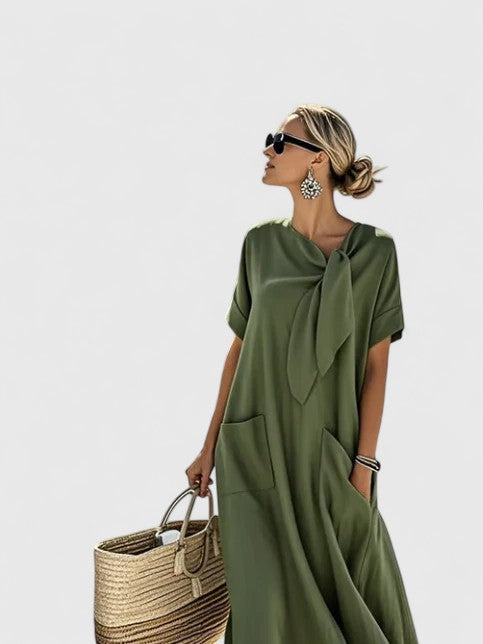 Vestido Elegante de Manga Corta para Mujer