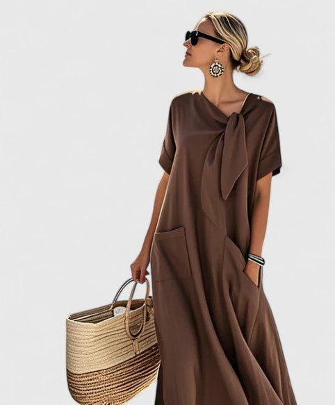 Vestido Elegante de Manga Corta para Mujer