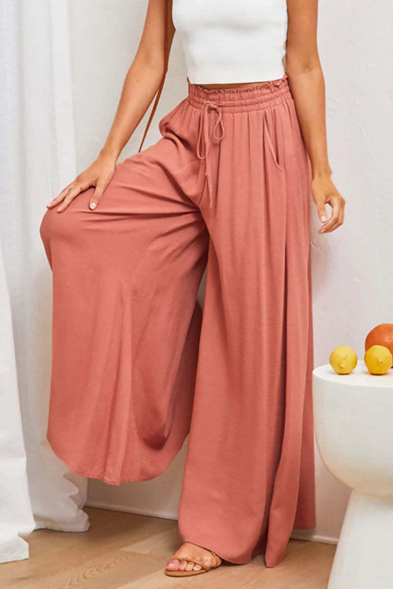 Pantalón Ancho Tiro Alto para Mujer