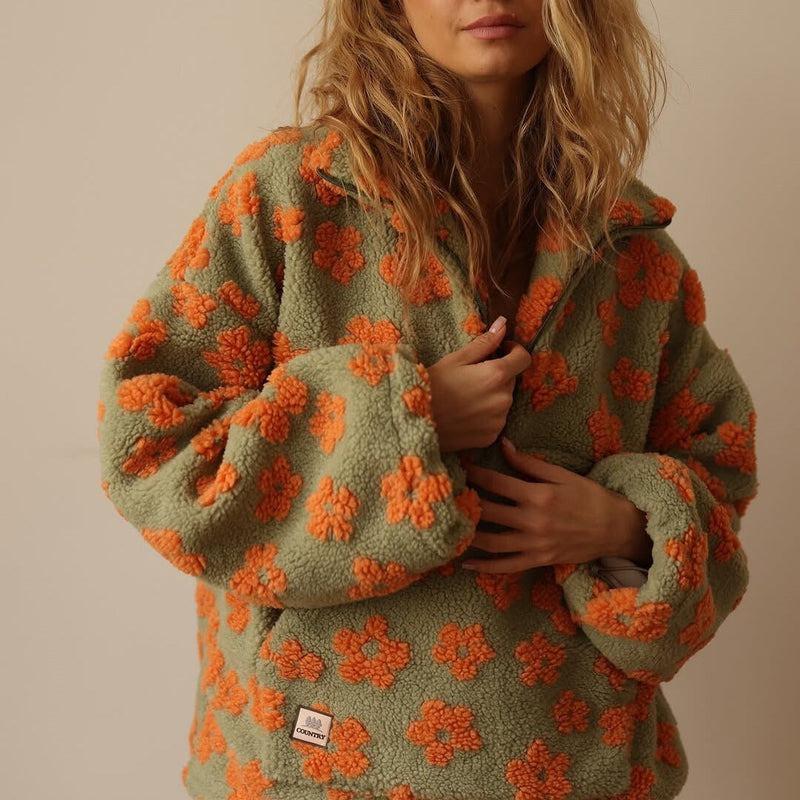 Jersey Polar con Estampado Floral para Mujer
