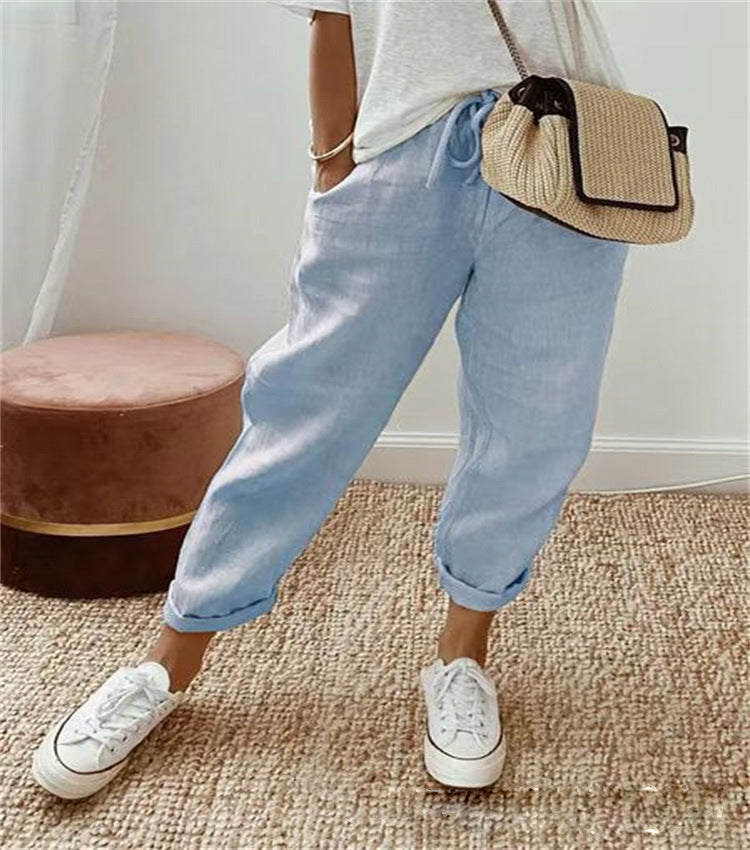 Pantalones Cómodos de Algodón para Mujer