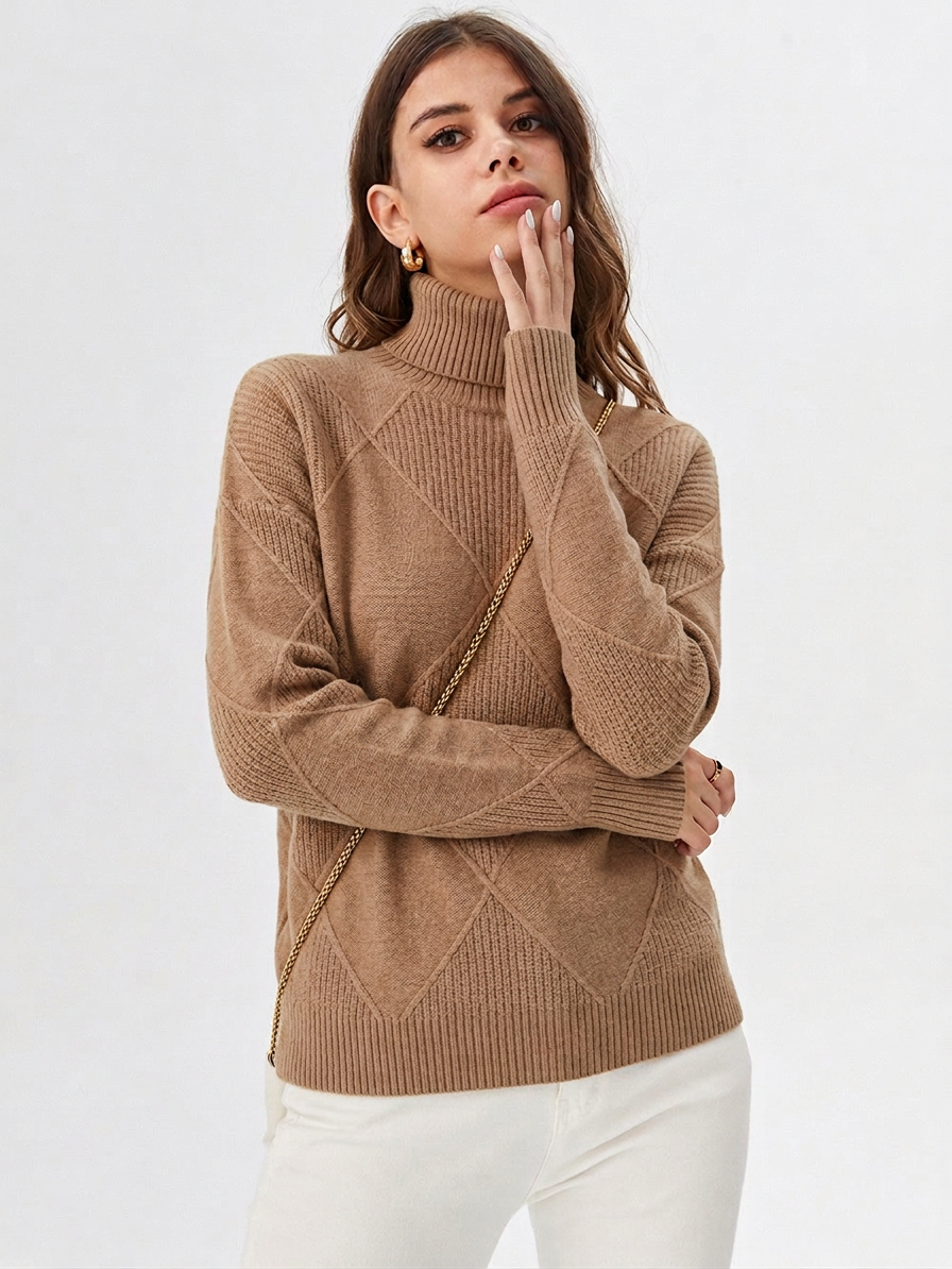 Suéter de Cuello Alto para Mujer