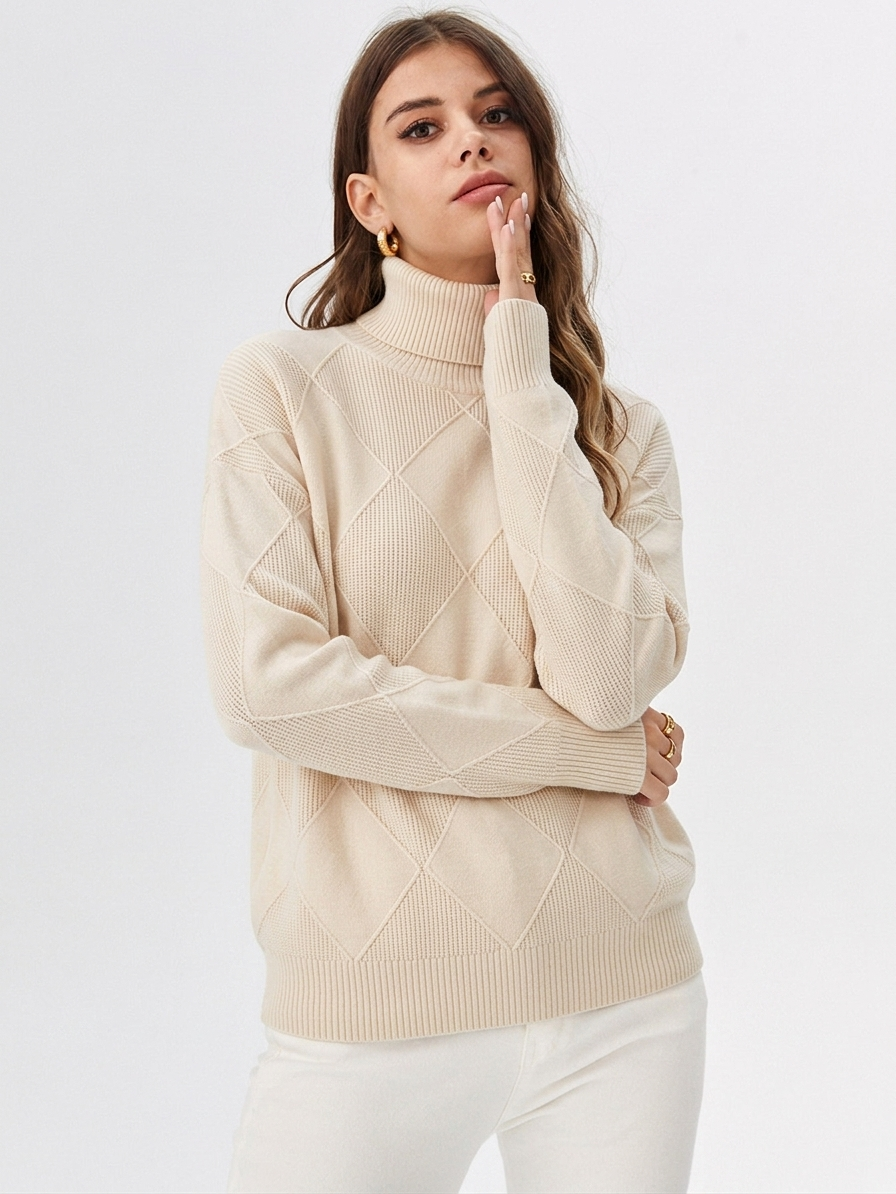 Suéter de Cuello Alto para Mujer