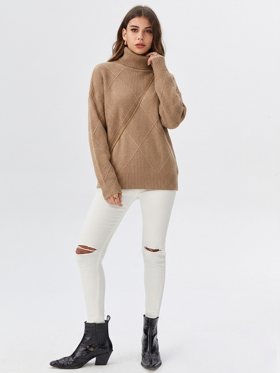 Suéter de Cuello Alto para Mujer