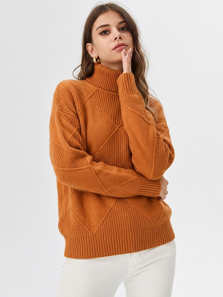 Suéter de Cuello Alto para Mujer