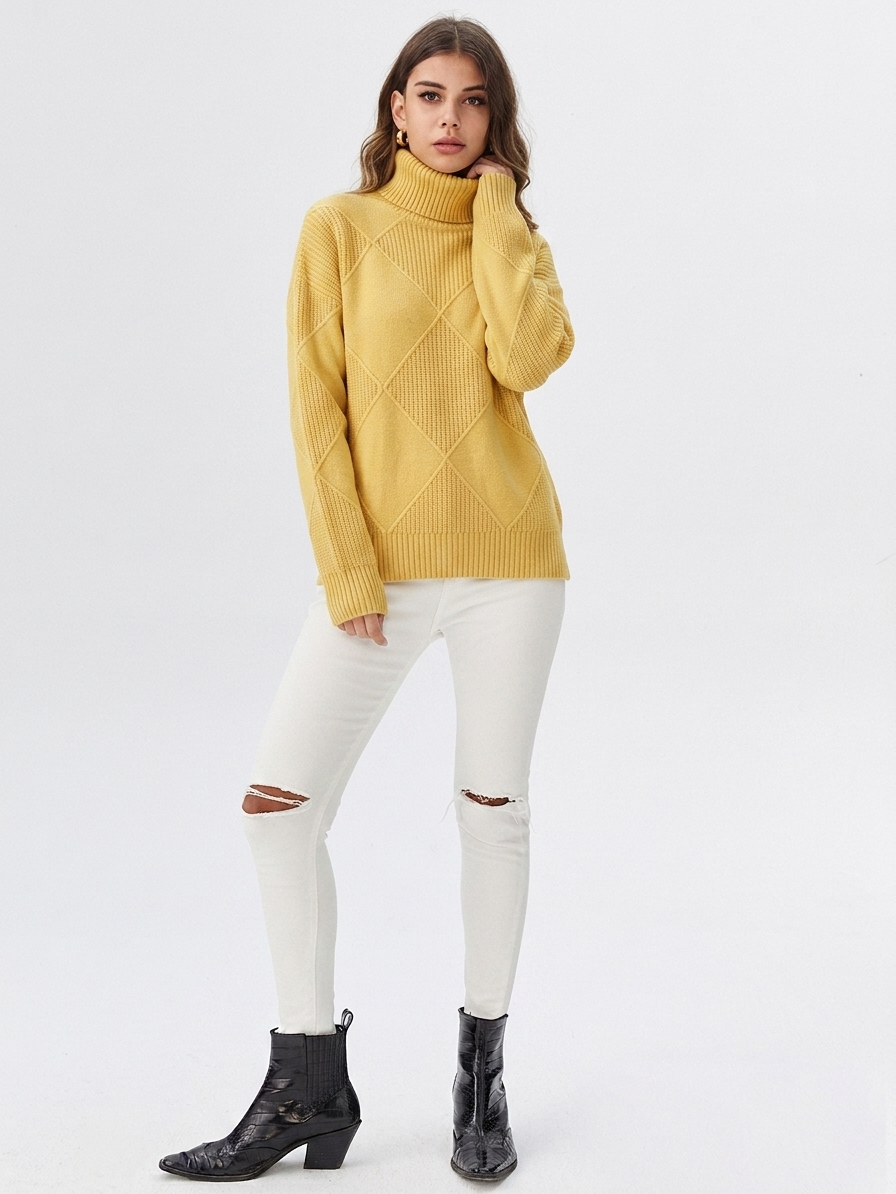 Suéter de Cuello Alto para Mujer