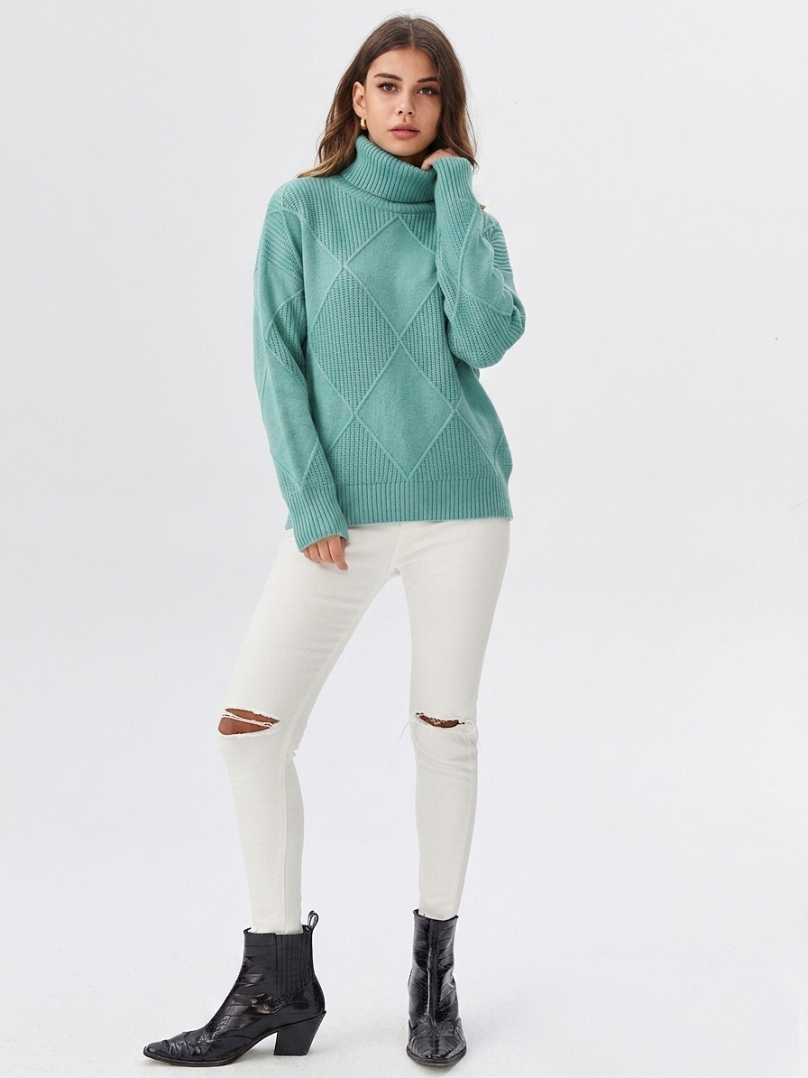 Suéter de Cuello Alto para Mujer