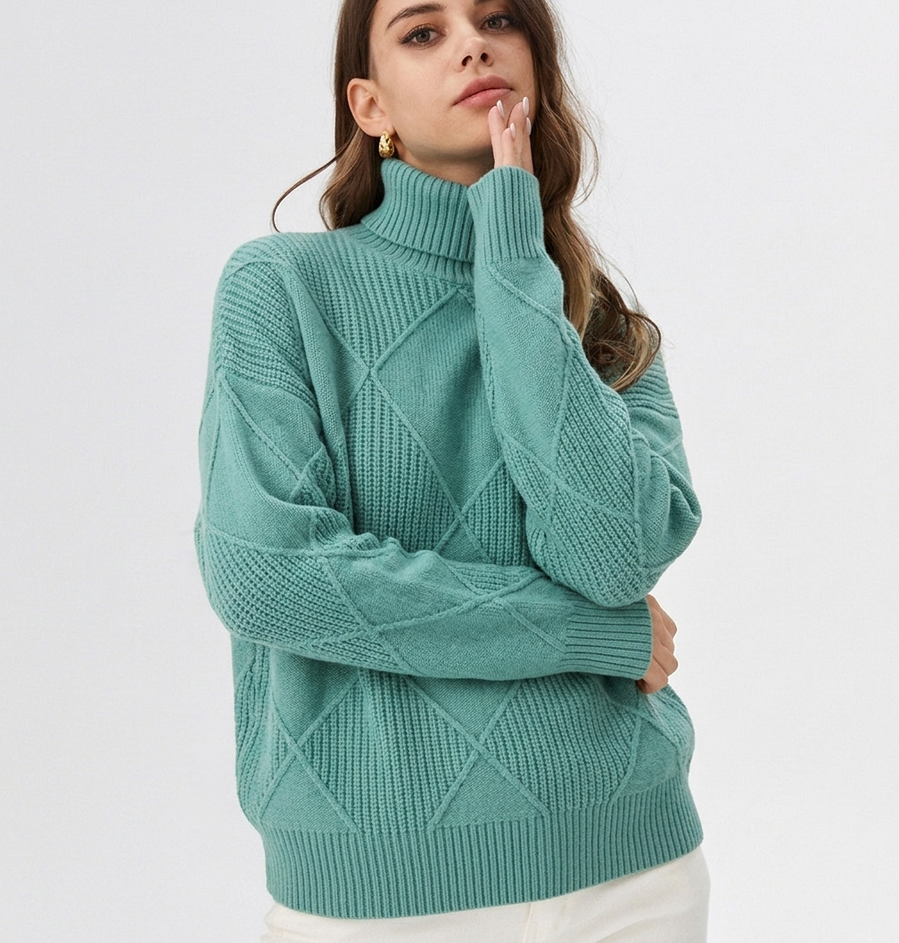 Suéter de Cuello Alto para Mujer