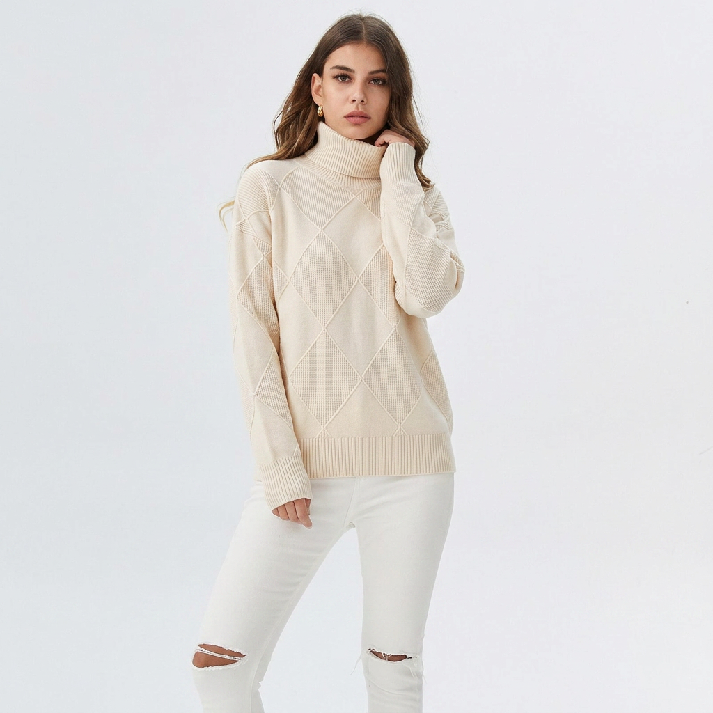 Suéter de Cuello Alto para Mujer