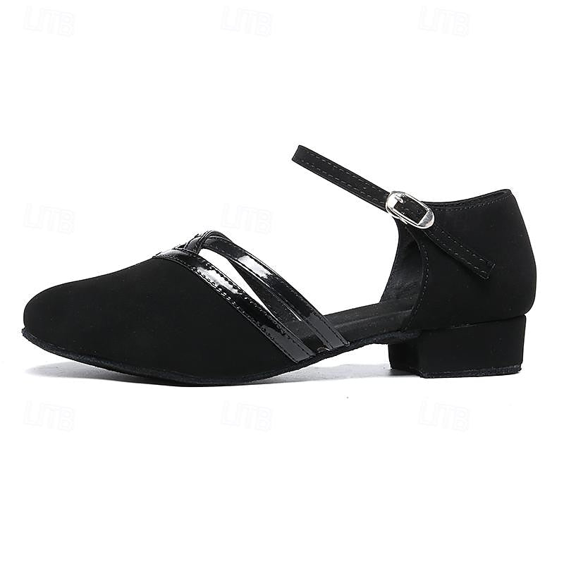 Zapatos de Baile con Tiras y Tacón Bajo para Mujer
