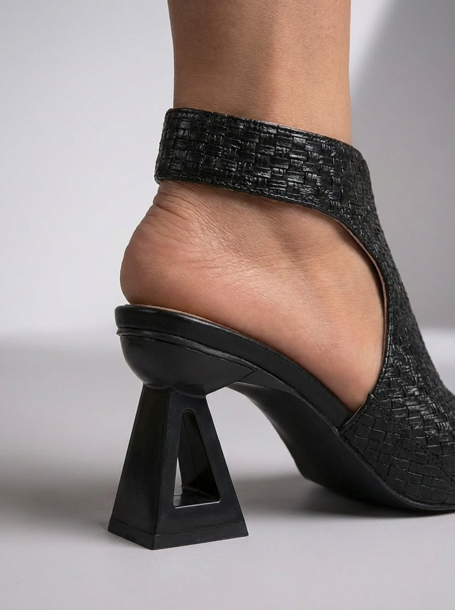 Sandalias de Tacón Medio con Diseño Geométrico para Mujer